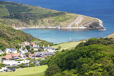 Lulworth Cove, Jurassic Coast, UNESCO World Heritage Site, Dorset, England, United Kingdom, Europe