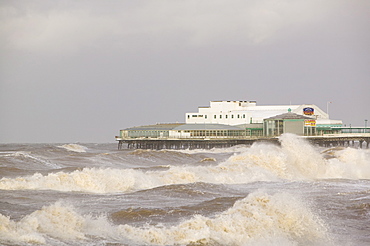 Blackpool being battered by storms, Blackpool, Lancashire, England, United Kingdom, Europe