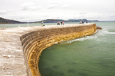 The Cobb at Lyme Regis, Jurassic Coast, UNESCO World Heritage Site, Dorset, England, United Kingdom, Europe