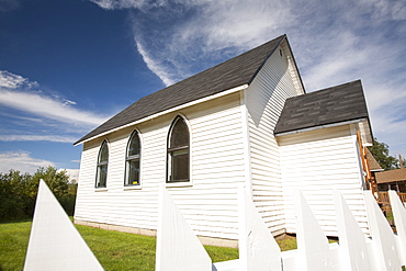 An old chapel preserved in the museum in Fort McMurray, Alberta, Canada, North America