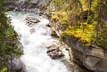 Maligne Canyon near Jasper, Jasper National Park, UNESCO World Heritage Site, Alberta, Canadian Rockies, Canada, North America