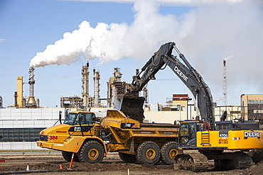 The Syncrude upgrader plant on the tar sands project, Alberta, Canada, North America