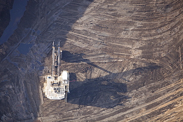 Tar sands deposits being mined north of Fort McMurray, Alberta, Canada, North America