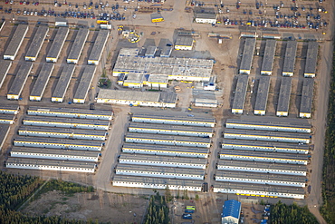 A tar sands workers camp, north of Fort McMurray, Alberta, Canada, North America