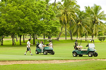 A golf course in an exclusive holiday complex near Nadi on Fiji, Pacific