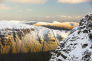 St. Sunday Crag and the High Street Fells from the Helvellyn range, Lake District National Park, Cumbria, England, United Kingdom, Europe