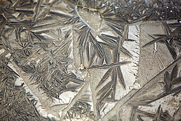 Frost patterns in soil on the Lancashire Fylde coast near Southport, Lancashire, England, United Kingdom, Europe