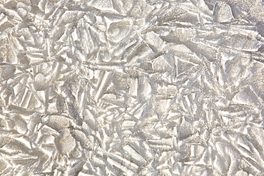 Ice patterns on a flooded field in Lancashire, England, United Kingdom, Europe