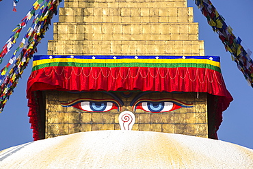 The Boudhanath Stupa, one of the holiest Buddhist sites in Kathmandu, UNESCO World Heritage Site, Nepal, Asia