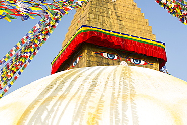 The Boudhanath Stupa, one of the holiest Buddhist sites in Kathmandu, UNESCO World Heritage Site, Nepal, Asia