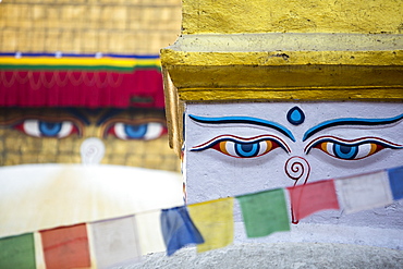 The Boudhanath Stupa, one of the holiest Buddihst sites in Kathmandu, UNESCO World Heritage Site, Nepal, Asia