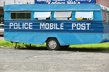 A mobile police post on Fiji, Pacific