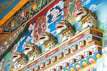 Buddist symbols at the Boudhanath Stupa, one of the holiest Buddhist sites in Kathmandu, UNESCO World Heritage Site, Nepal, Asia