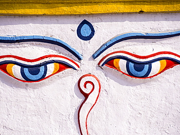 A Buddhist stupa in Kathmandu, Nepal, Asia