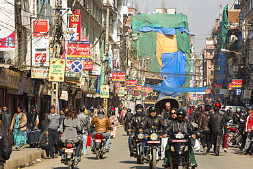 Shop signs in Kathmandu, Nepal, Asia