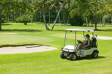 A golf course in an exclusive holiday complex near Nadi on Fiji, Pacific