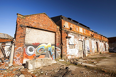 An abandoned industrial building in Barrow in Furness, Cumbria, England, United Kingdom, Europe