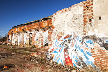 An abandoned industrial building in Barrow in Furness, Cumbria, England, United Kingdom, Europe