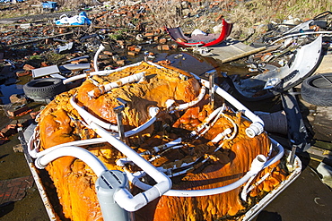 Fly tipping in Barrow in Furness, Cumbria, England, United Kingdom, Europe