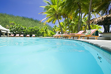 Swimming pool at the Walu Beach resort on Malolo island, Fiji, Pacific