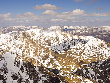 The Helvellyn Range from Coniston Old Man, Lake District, Cumbria, England, United Kingdom, Europe