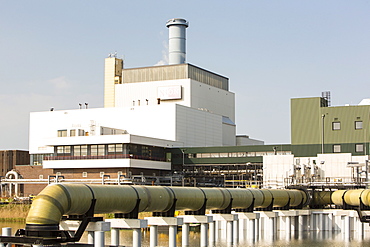 The Diemen combined heat and power plant on the outskirts of Amsterdam, Netherlands, Europe