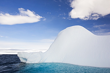 An iceberg melting in Suspiros Bay off Joinville Island just off the Antarctic Peninsular. The peninsular is one of the fastest warming places on the planet.