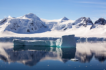 The Gerlache Strait separating the Palmer Archipelago from the Antarctic Peninsular off Anvers Island. The Antartic Peninsular is one of the fastest warming areas of the planet.