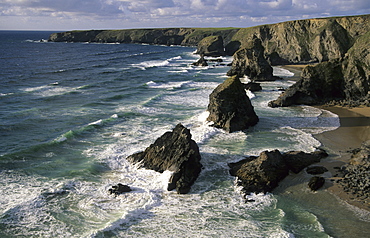 Bedruthan Steps, Cornwall, England, UK, Europe