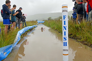 Competitor in the Annual World Bog Snorkelling Championships