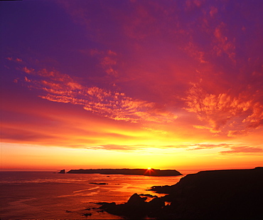 Sunset, Skomer Island, Pembrokeshire