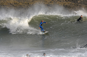 Surfing, Broad Haven South, Pembrokeshire, Wales, UK, Europe