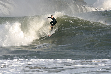 Surfing, Broad Haven South, Pembrokeshire, Wales, UK, Europe