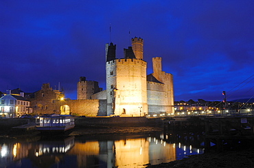 Caernarfon Castle, Gwynedd, Wales, UK, Europe