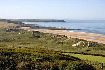 Freshwater West sand dunes and beach, Wales, UK