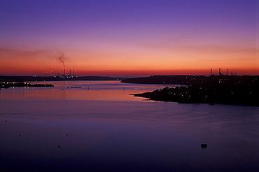 Milford Haven at sunset, Pembrokeshire Coast National Park, Wales, UK