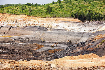 Lignite surface mine. Balikpapan Bay, East Kalimantan, Borneo, Indonesia, Southeast Asia, Asia