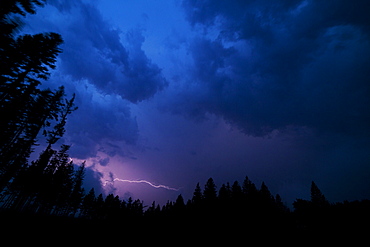 Thunderstorm, lightning, White Carpathians, Czech Republic, Europe