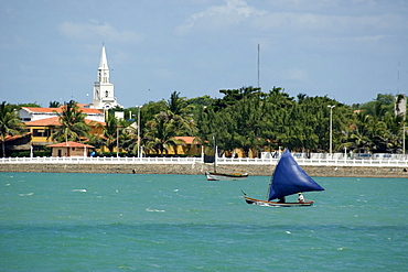 Cureau River and view of Camocim, Ceara, Brazil, South America