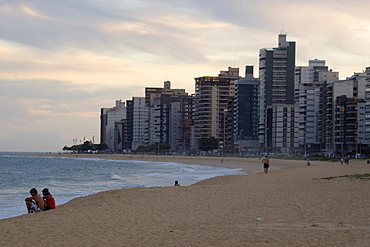 Apartment buildings at Costa Beach, Vila Velha, Espirito Santo, Brazil, South America