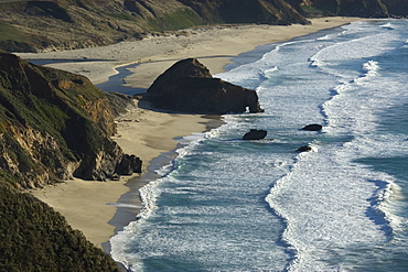 Beach at the Big Su, Route US1, California, United States of America, North America