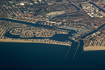 Aerial view of Naples, California, United States of America, North America