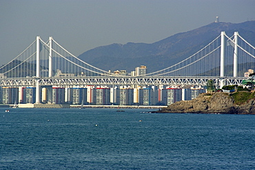 Gwangan Daegyo bridge, the longest bridge in Korea, Busan, South Korea, Asia