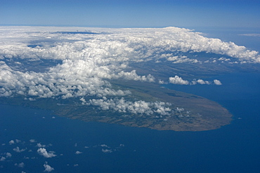 Aerial view of the northeast coastline of the Big Island, Hawaii, United States of America, Pacific