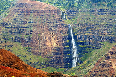 Waterfall, Waimea Canyon, Kauai, Hawaii, United States of America, Pacific