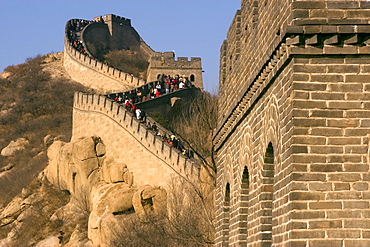 View of the Great Wall of China, UNESCO World Heritage Site, near Badaling, China, Asia