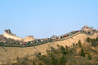 View of the Great Wall of China, UNESCO World Heritage Site, near Badaling, China, Asia