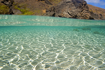 Sandy bottom at Atalaia beach, Fernando de Noronha national marine sanctuary, Pernambuco, Brazil, South America   