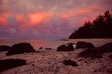 Sunset by the sea, Rarotonga, Cook Islands, Pacific
