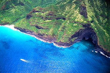 Aerial view of the Napali coast, Kauai, Hawaii, United States of America, Pacific